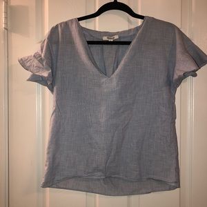 Madewell ruffle sleeve top